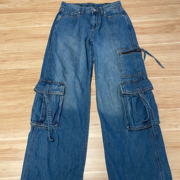 Wild Fable Wide Leg Cargo Jeans - Picture 1 of 5